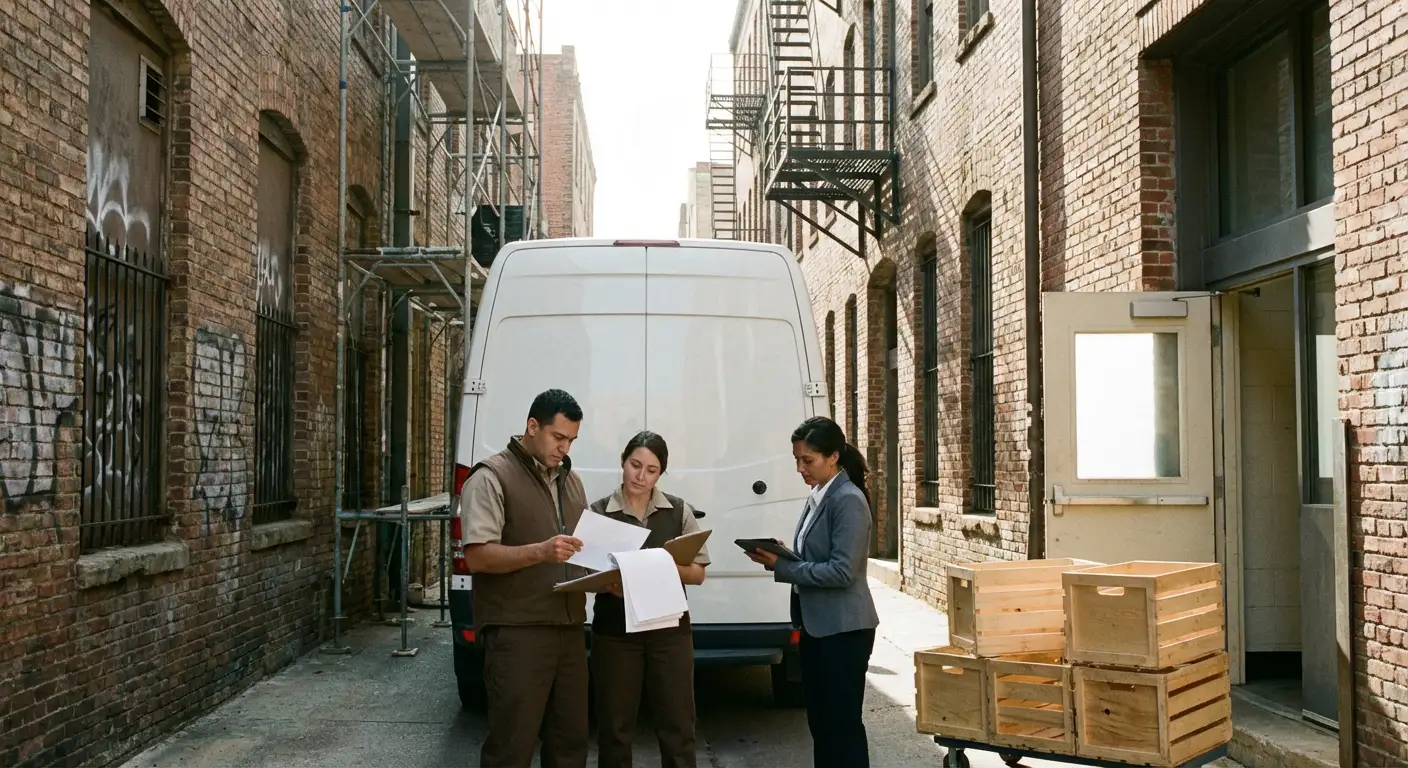 Belton alley delivery access and clearance check