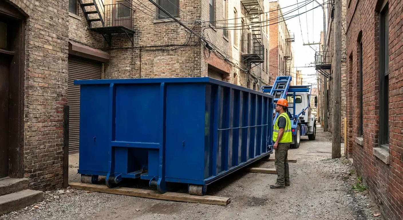 Narrow alley access challenges in Belton