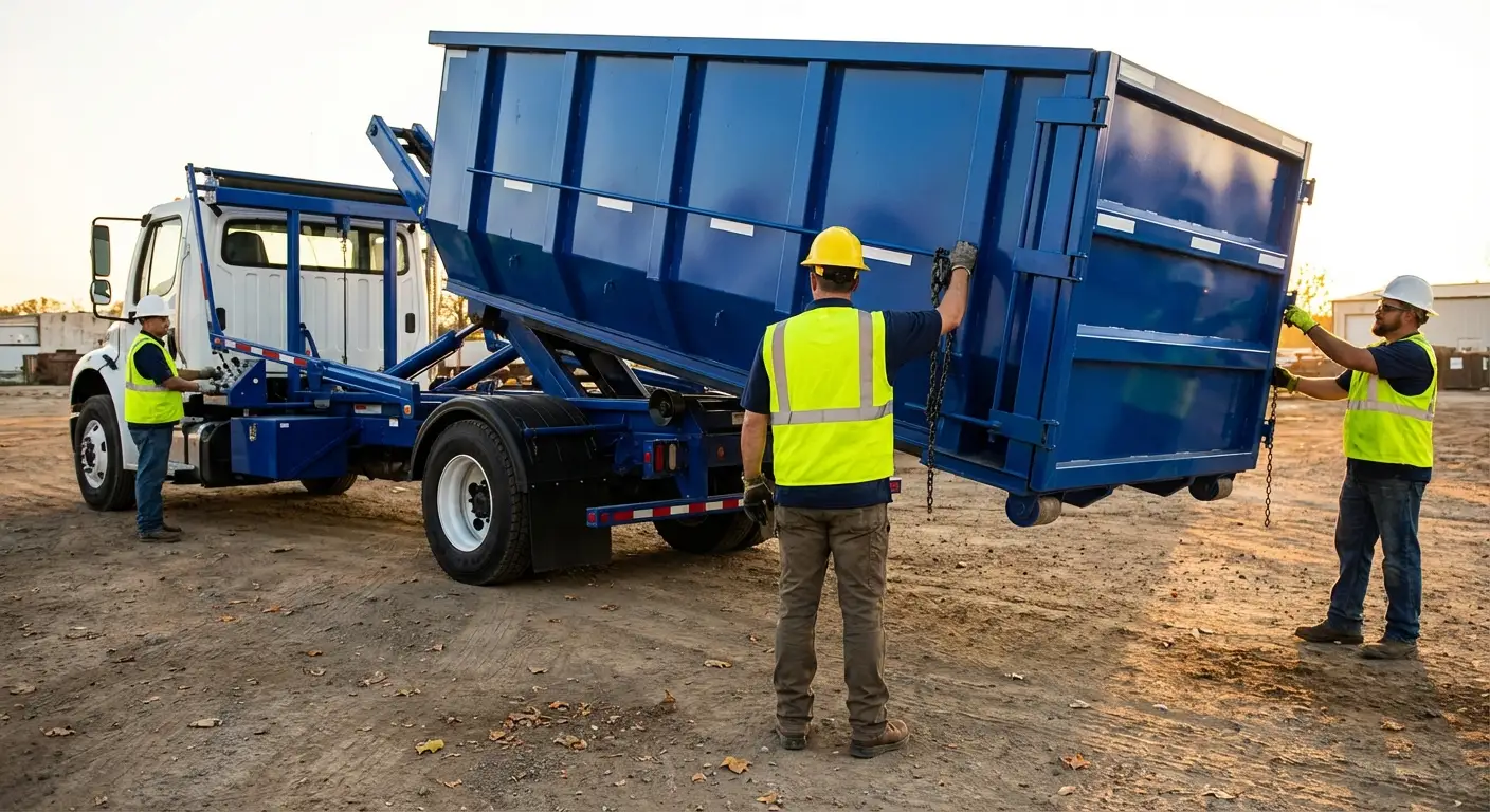 Commercial debris containment dumpster in Belton, TX